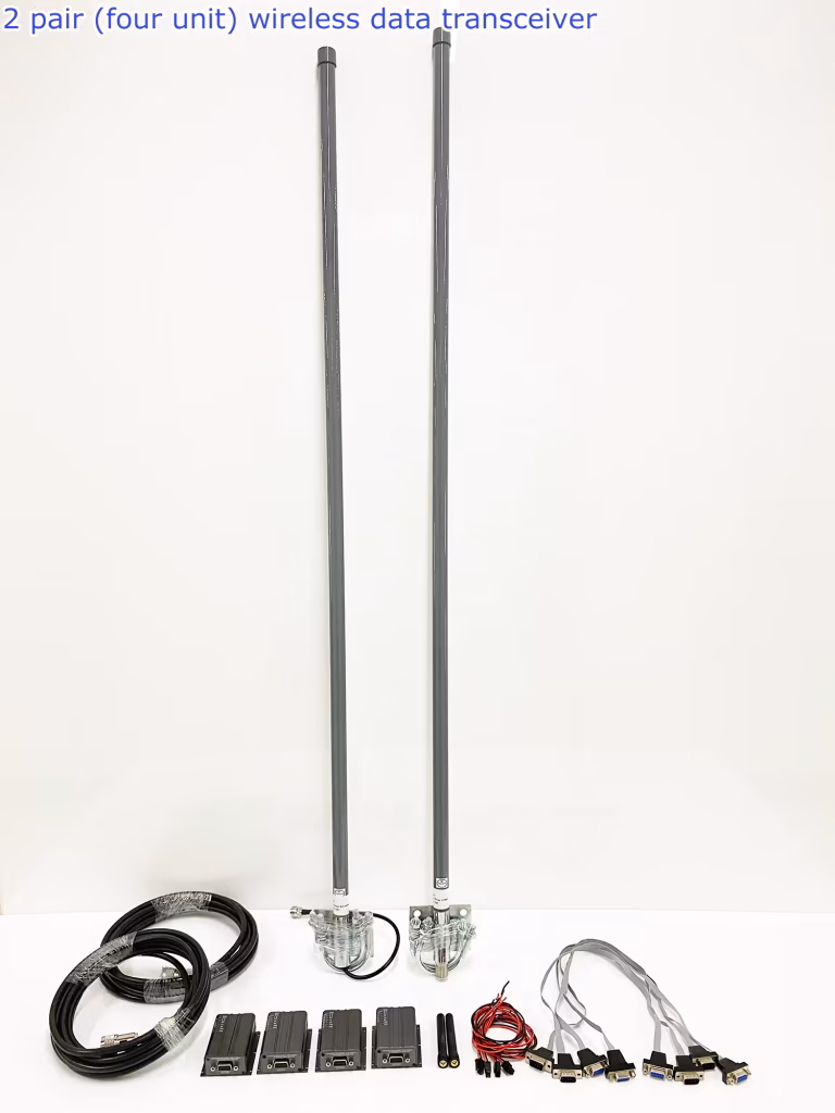 2 pair four unit wireless data transceiver
