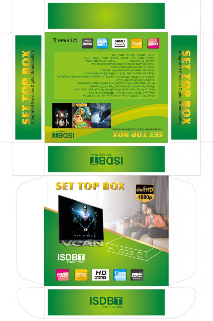 VCAN1047 Home ISDB-T Digital TV Receiver TV Plus black box MPEG4 HDMI USB PVR Remote 14