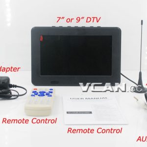7 DVB-T2 7 inch Digital TV monitor Analog TV USB TF MP5 player AV in Rechargeable Battery 6