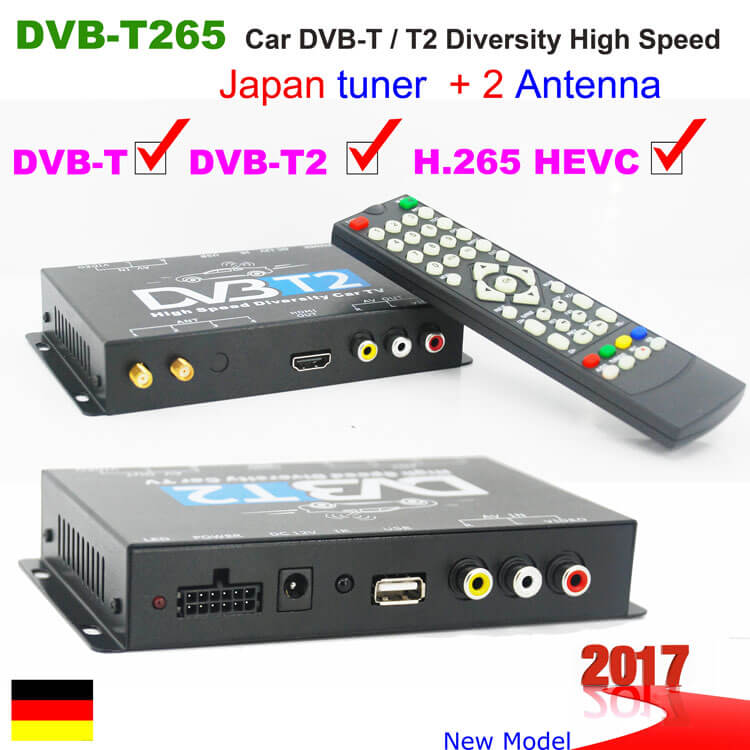 Deutscher DVB-T2 H.265 Receiver MegaSat HD 650 T2 inkl. DVB-T 30 Antenne freenet TV-Entschlüsselung, Front-USB 1