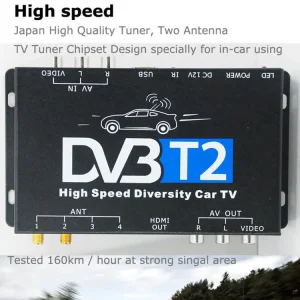 Germany DVB-T2 H265 HEVC Codec New Model DVB-T265 auto mobile digital car dvb-t2 tv receiver 2