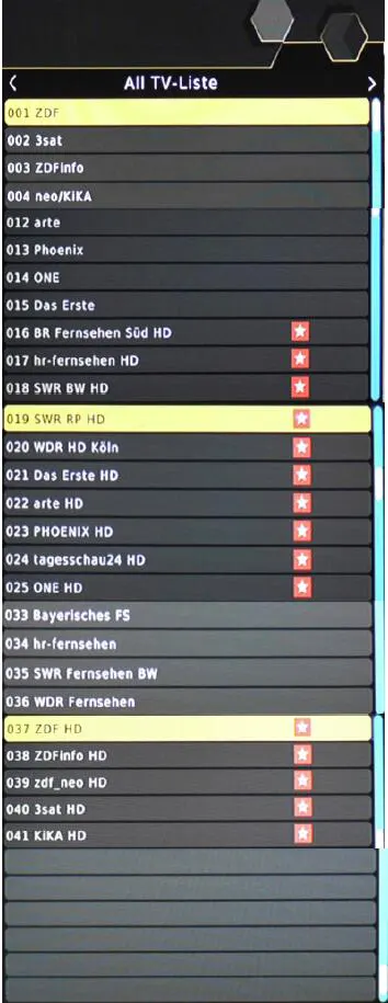 Germany-DVB-T2-H.265-Channel-list