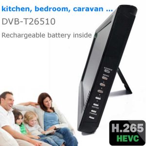 10 inch DVB-T2 H265 HEVC AC3 Codec Portable TV PVR Multimedia Player Analog kitchen bedroom car DVB-T26510 4