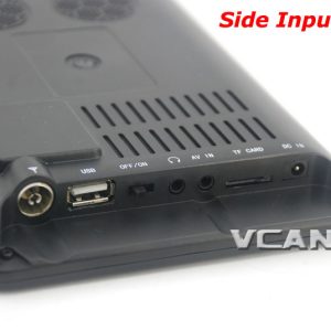 DTV900 DVB-T2 DVB-T ATSC ISDB-T 9 inch Digital TV Analog TV USB TF MP5 player AV in Rechargeable Battery 6