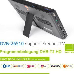 10 inch DVB-T2 H265 HEVC AC3 Codec Portable TV PVR Multimedia Player Analog kitchen bedroom car DVB-T26510 1