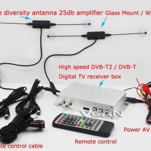 DVB-T2H para carro DVB-T2 DVB-T USB HDTV sintonizador 2 antena ativa alta velocidade 10 DVB-T2H Car DVB-T2 DVB-T USB HDTV tuner 2 active antenna high speed 3