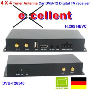 Dört antenli DVB-T26540 DVB-T2 dijital tv alıcısı Set Üstü Kutusu için kullanım kılavuzu