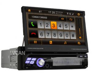 VCAN0777 Car 7inch One din GPS "3D rotatingUI+PIP+ATV +FM/RDS+BT+IPOD+GPS +SWC+Subwoofer+Aux In Multimedia System with touch screen 5