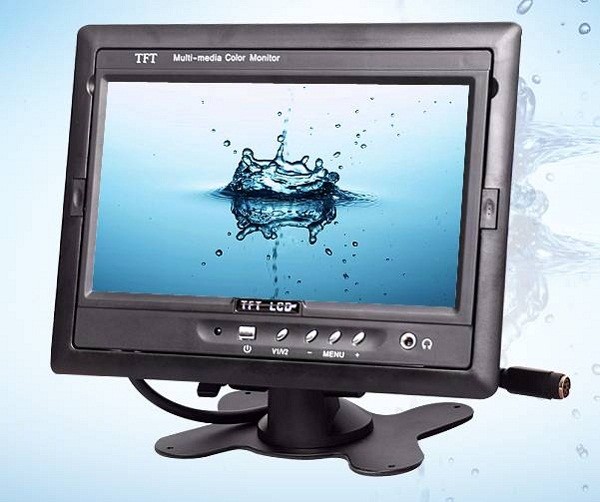 TM-7003A Car 7 inch TFT LCD Monitor 2CH Video Input rear view