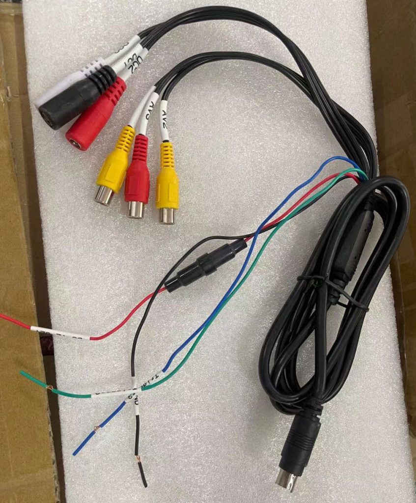 7 inch TFT backup monitor TM-7003A for 3 camera video input 3 dc output supply 2 trigger line 8