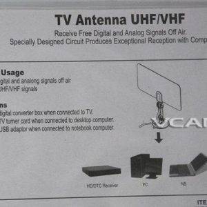 VCAN0992 Digital TV DVB-T2 UHF/VHF Flat antenna and No extra power required for home use 4