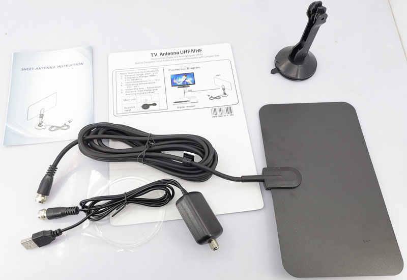 VCAN0992 Digital TV DVB-T2 UHF/VHF Flat antenna and No extra power required for home use 31