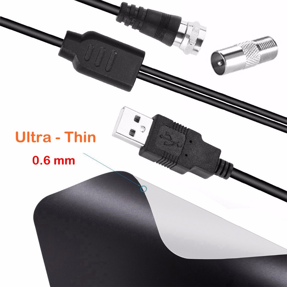 VCAN0992 Digital TV DVB-T2 UHF/VHF Flat antenna and No extra power required for home use 27