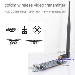 COFDM HDMI AV Wireless Video Transmitter Receiver for camera 1080P CVBS SD 720P COFDM-902T 4