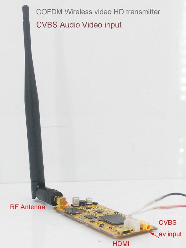 COFDM HDMI AV Wireless Video Transmitter Receiver for camera 1080P CVBS SD 720P COFDM-902T 11