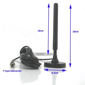 ISDB-T DVB-T2 ATSC Digital TV Antenna with magnet base aerial with signal enlarger MHZ860 Vcan1065 SMA F type IEC MCX 5