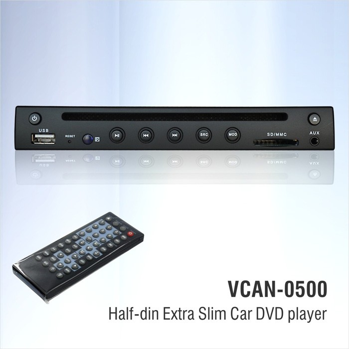 HLa mitad Din reproductor de DVD extra delgado para el uso del coche0.5 Dde1/2 VVCAN05003Imagen Half Din DVD player Extra Slim for Car use 0.5 Din 1/2 VCAN0500 - Image 2