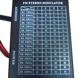 FM transmitter 16 channel frequencies PLL FM16 stereo 12~24V external antenna Modulator CVBS audion input to Radio Speaker 3