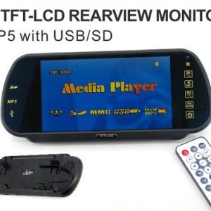 7inch Rearview Mirror Monitor Support MP5 Bluetooth
