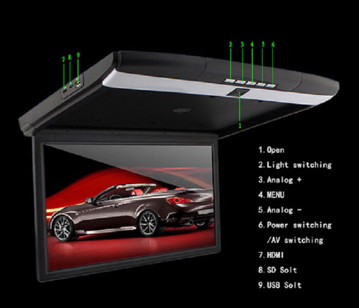 17 roof mount bus monitor moive player