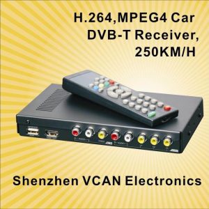 Car DVB-T Receiver MPEG4 H.264 2 tuner 2 diversity antenna Booster Recorder DVBT 8