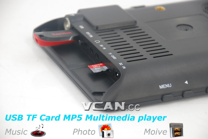 7 DVB-T2 7 inch Digital TV monitor Analog TV USB TF MP5 player AV in Rechargeable Battery 19