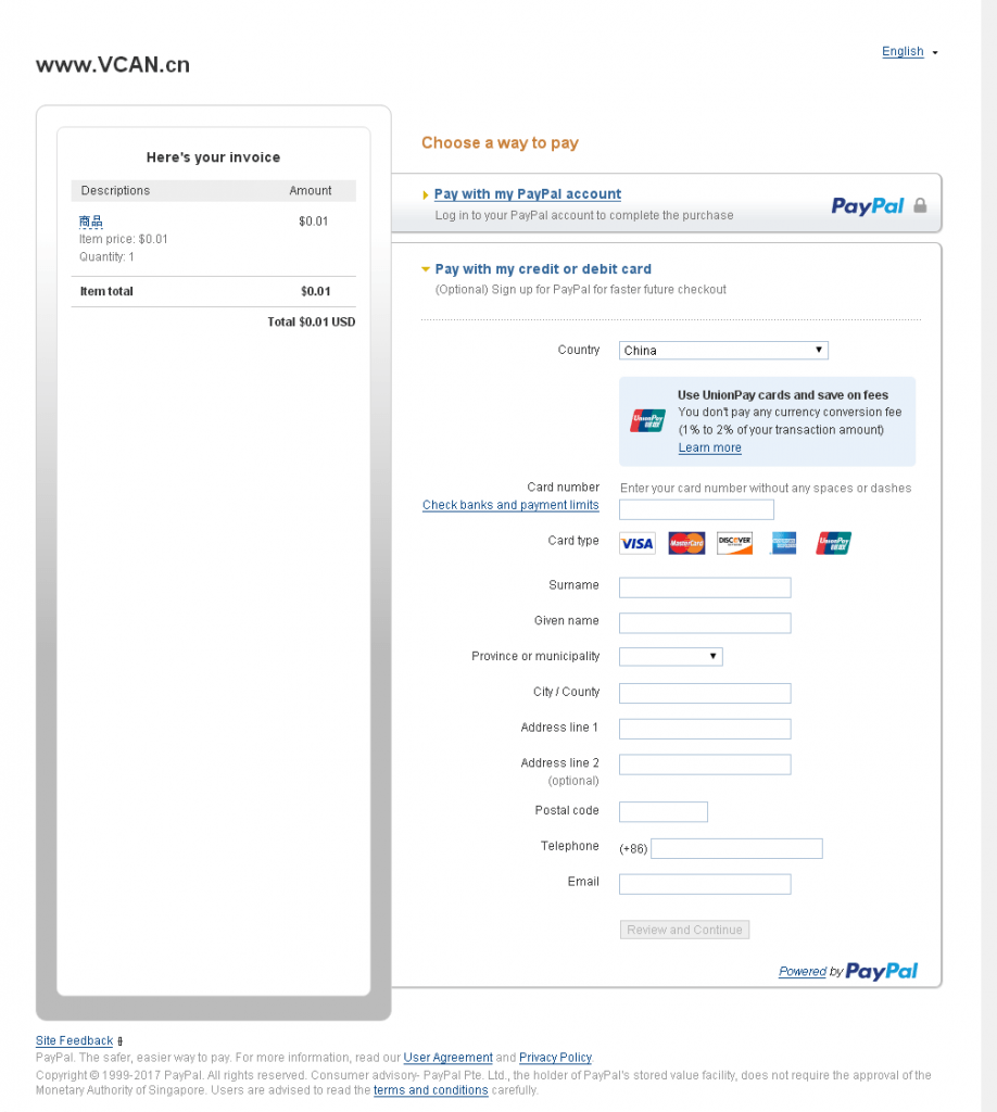 Pay by my Card or Paypal 5 pay by credit card