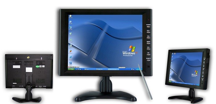 10.4 iՆերկառուցված միջազգային FM հաճախականության հաղորդիչ4պատկեր 10.4 inch new panel VGA TFT touchscreen laptop monitor with speaker amplifier TM-1040 - Image 2