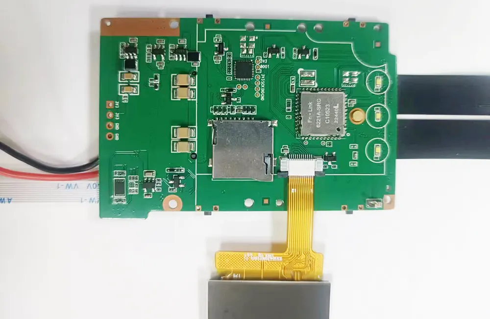 police camera in car shoulder worn with small sreen design produce