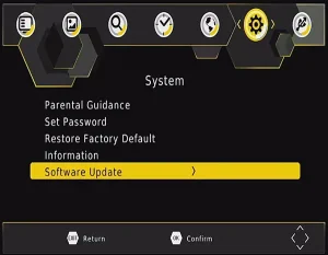 DVB-T2 software upgrade firmware update