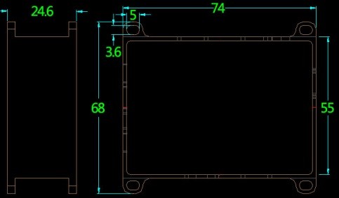 COFDM wireless video receiver HDMI cvbs output mini Moduleitor Modyul RX Long distansya fpv UAV Wireless Video Transmitter size dimension