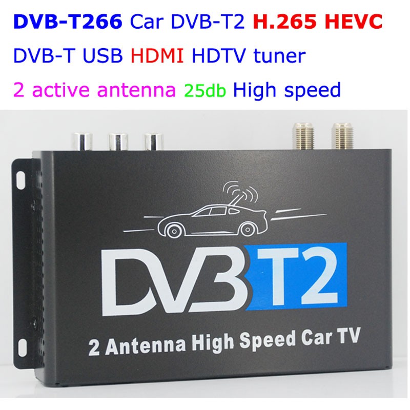 Մեքենան DVB-T2 H265 HEVC Կոդեկ Թվային հեռուստատեսության ընդունիչ Ավտո Բջջային Գերմանիա Ստանդարտny ալեհավաք H264 HD համար բոլոր DVB երկրիdvb country 34 Car DVB-T2 H265