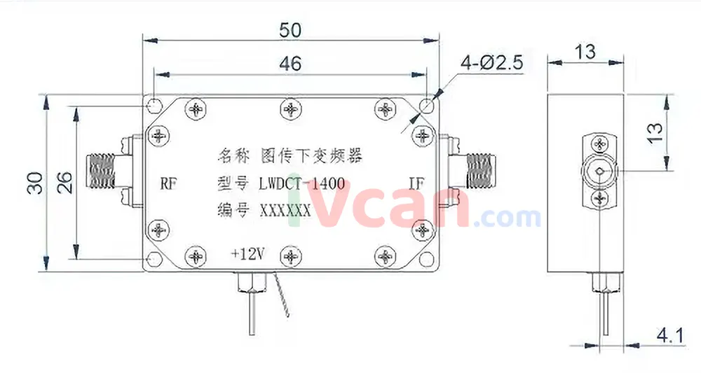 图传下变频器LWDCT-1400-wireless-video-transmission-rf-frequency-down-converter