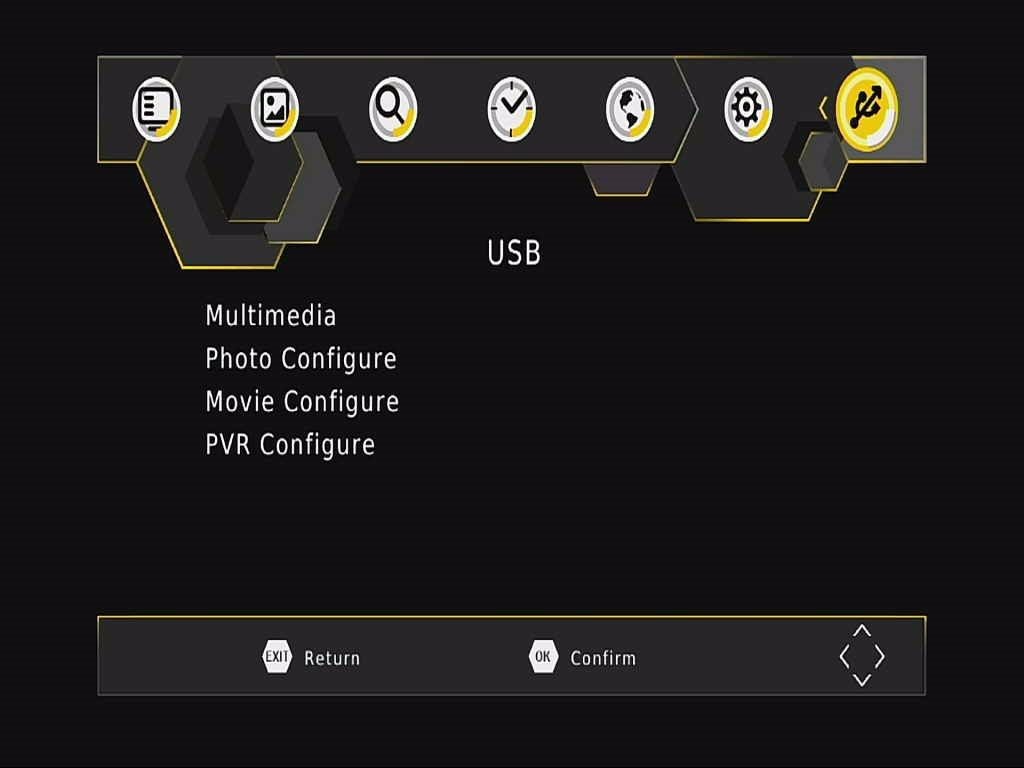 DVB-T265 USB OSD Menu