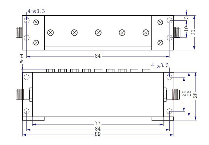 BPF帶通濾波器 RF帶通腔體濾波器 Cofdm 螺旋濾波器頻率定制 vcan1884 COFDM Spiral filter