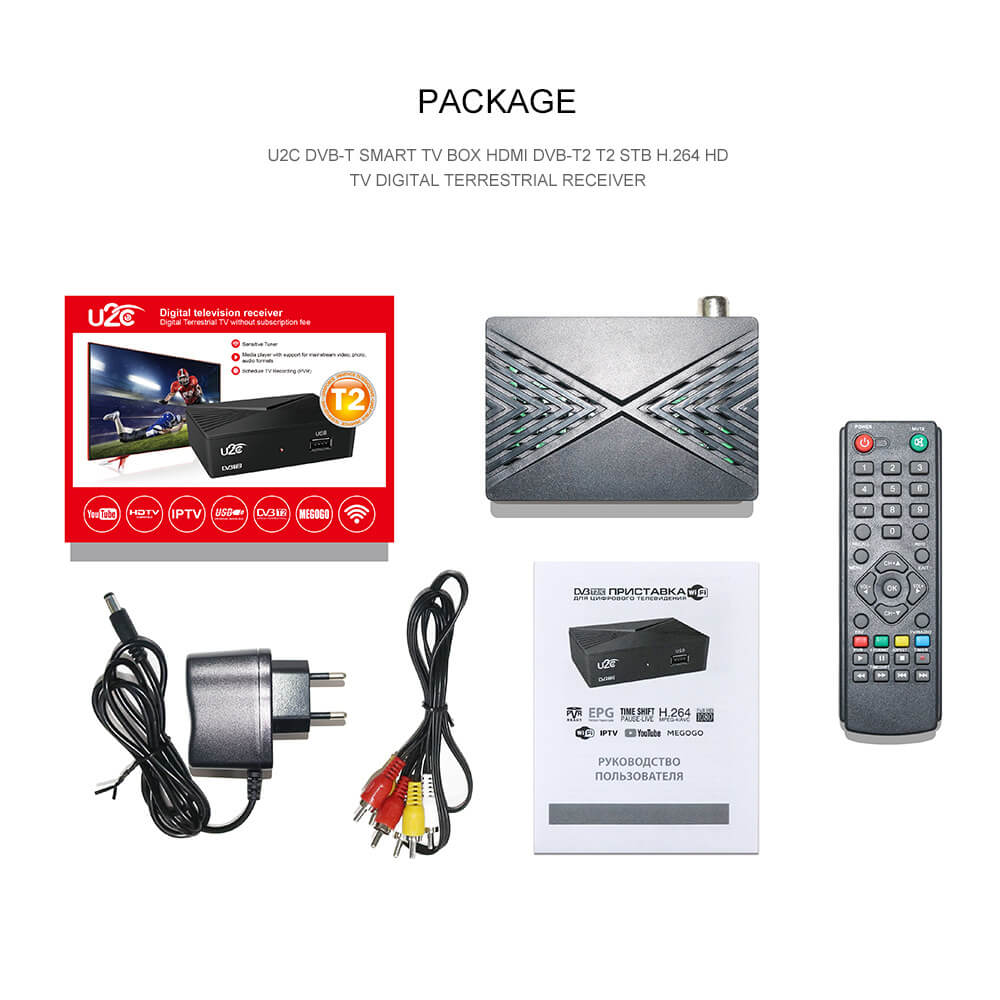Home STB DVB-T2 90mm factory price HD digital tv box receiver 2