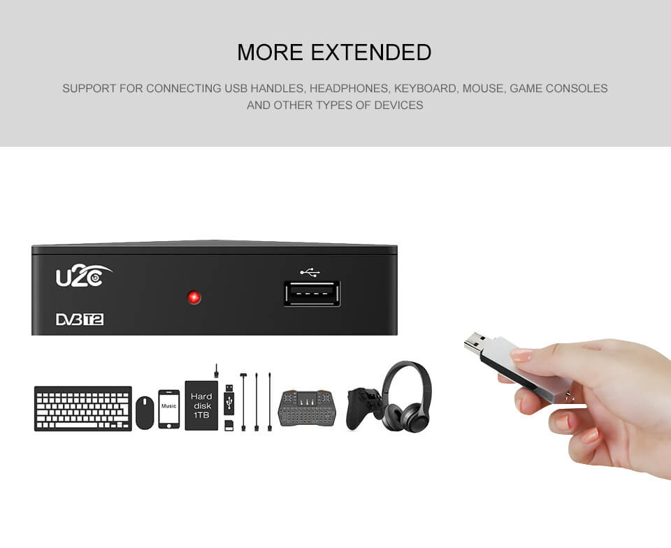 Home STB DVB-T2 90mm factory price HD digital tv box receiver 5