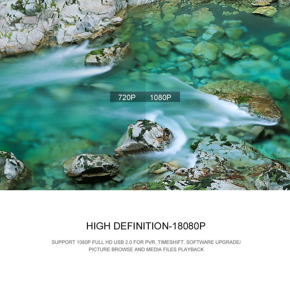 Home STB DVB-T2 90mm factory price HD digital tv box receiver 6