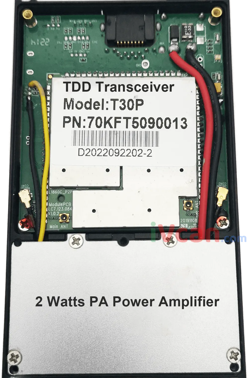 Two-way UAV Wireless Video Data RC Control Link module long-range bidirectional transceiver Transmitter-Receiver Vcan1681 29 TDD Transceiver Model T30P 2 watts PA power amplifier