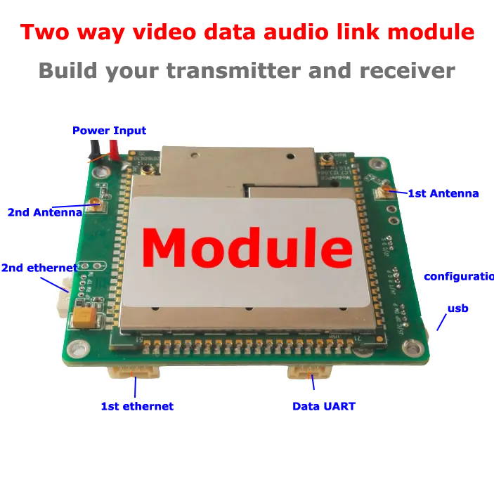 Drone için Dijital Veri Bağlantı Modülük için iki yönlü video veri ses bağlantısı modülü two way video data audio link module to build your transmitter and receiver