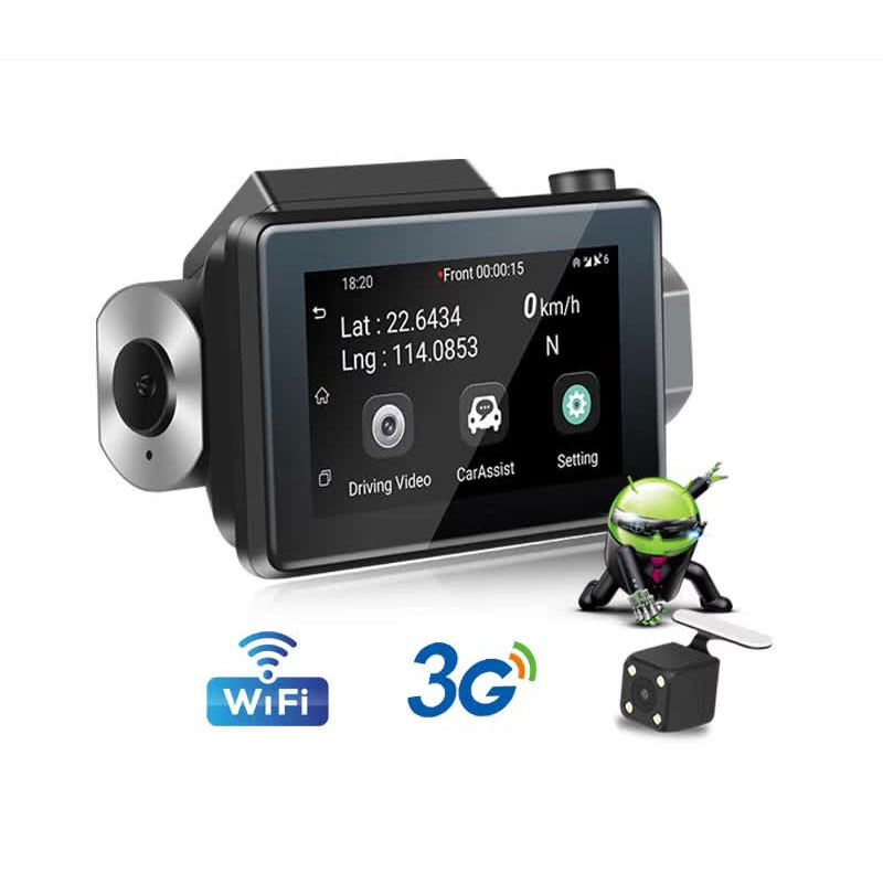 DVR Android câmera do carro dashcam 3.0 polegada cheia 1080 logger HD GPS de dupla câmara de vídeo Vcan1608 25 Android DVR dashcam car camera