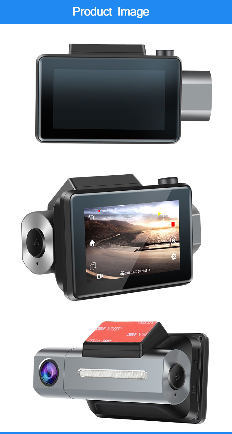 Android DVR dashcam car camera 3.0 inch full 1080 HD GPS logger dual camera video recorder Vcan1608 26
