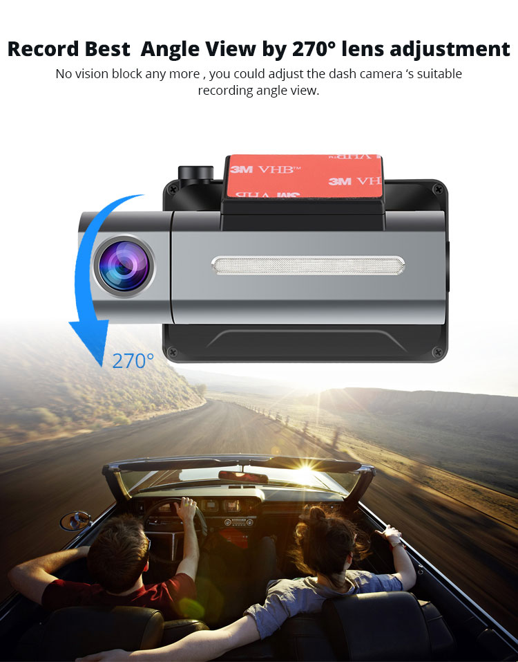 Android DVR dashcam car camera 3.0 inch full 1080 HD GPS logger dual camera video recorder Vcan1608 22