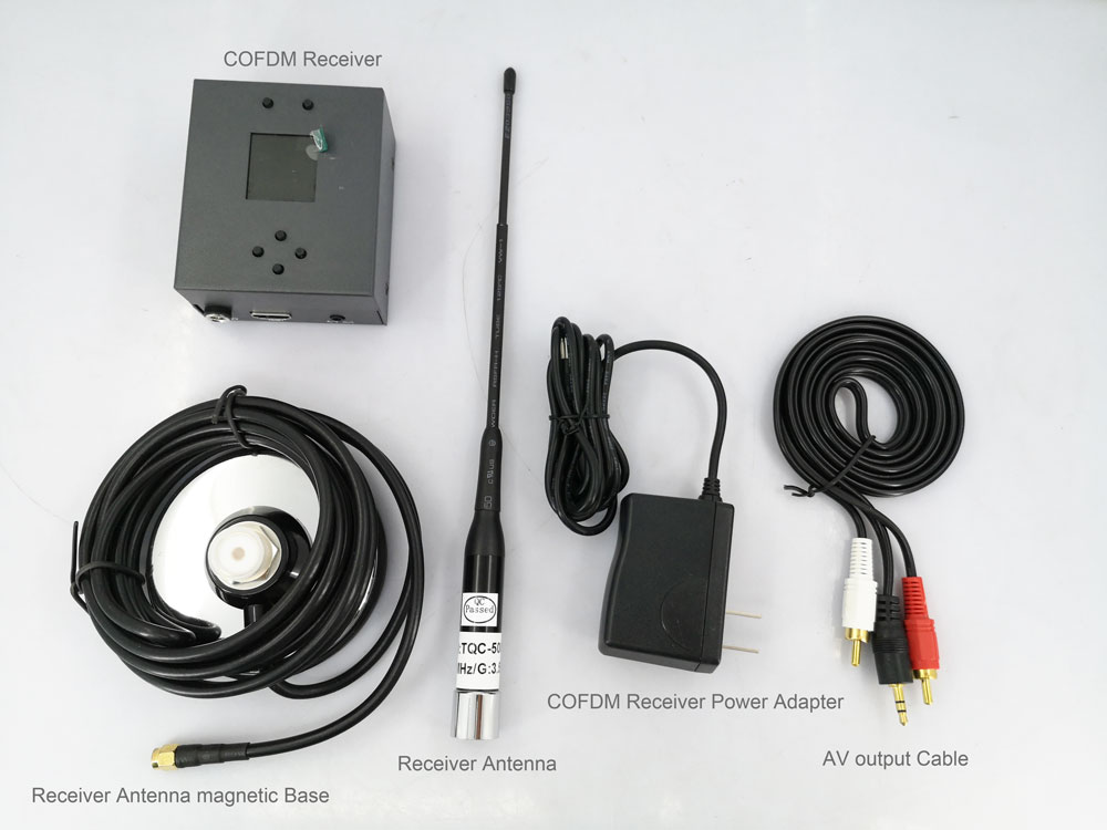 COFDM 視頻發射器-接收器 AV 輸入 HDMI 輸出 FPVre無線10km-15km-30km遠距離更便宜更遠COFDM-912T cofdm receiver with antenna