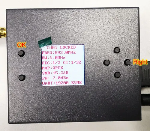 COFDM Wireless Reciever save parameter