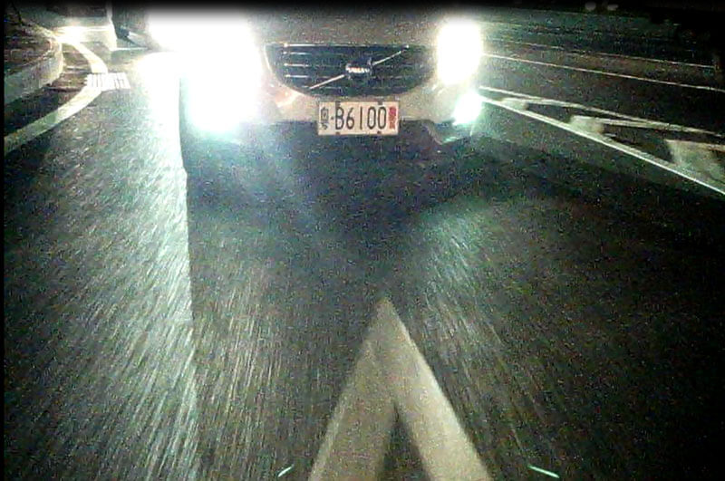 night vision test photos of the actual effect of car DVR at night 1 dash camera night vision back view