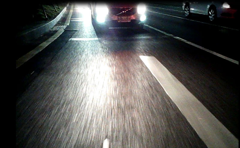 night vision test photos of the actual effect of car DVR at night 4 dash camera night vision road test