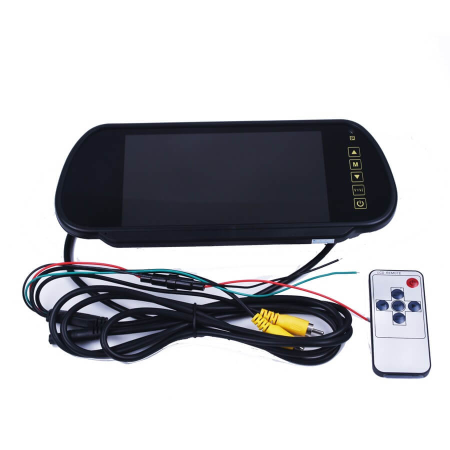 7 Inch Car Mirror Monitor Touch Button Auto Vehicle Parking Rear View Reverse HD Two inputs, install at original mirror RVM-700 31