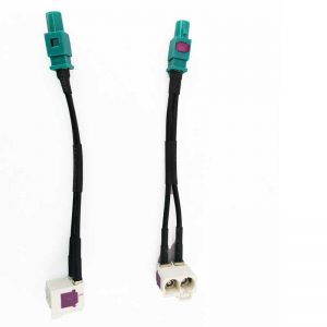 كابل فكرة للسيارة لمحول هوائي راديو مزدوج ذكر مزدوج لواحد أبيض أخضر