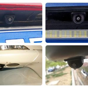 small straw hat rearview camera with 3 switches cuttable cable for parking guideline on/off, horizontal mirror on/off, vertical mirror on/off 8